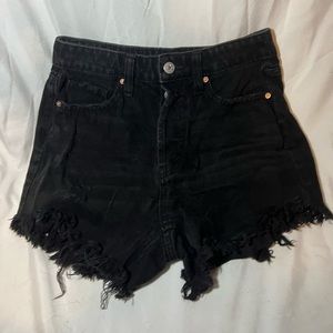 Black shorts with fringe -size 00